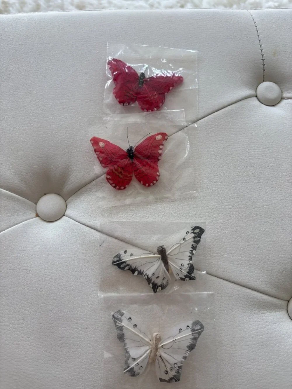 Vintage Butterfly Lot 14 Assorted Decorative Feather Butterflies Moths Monarch